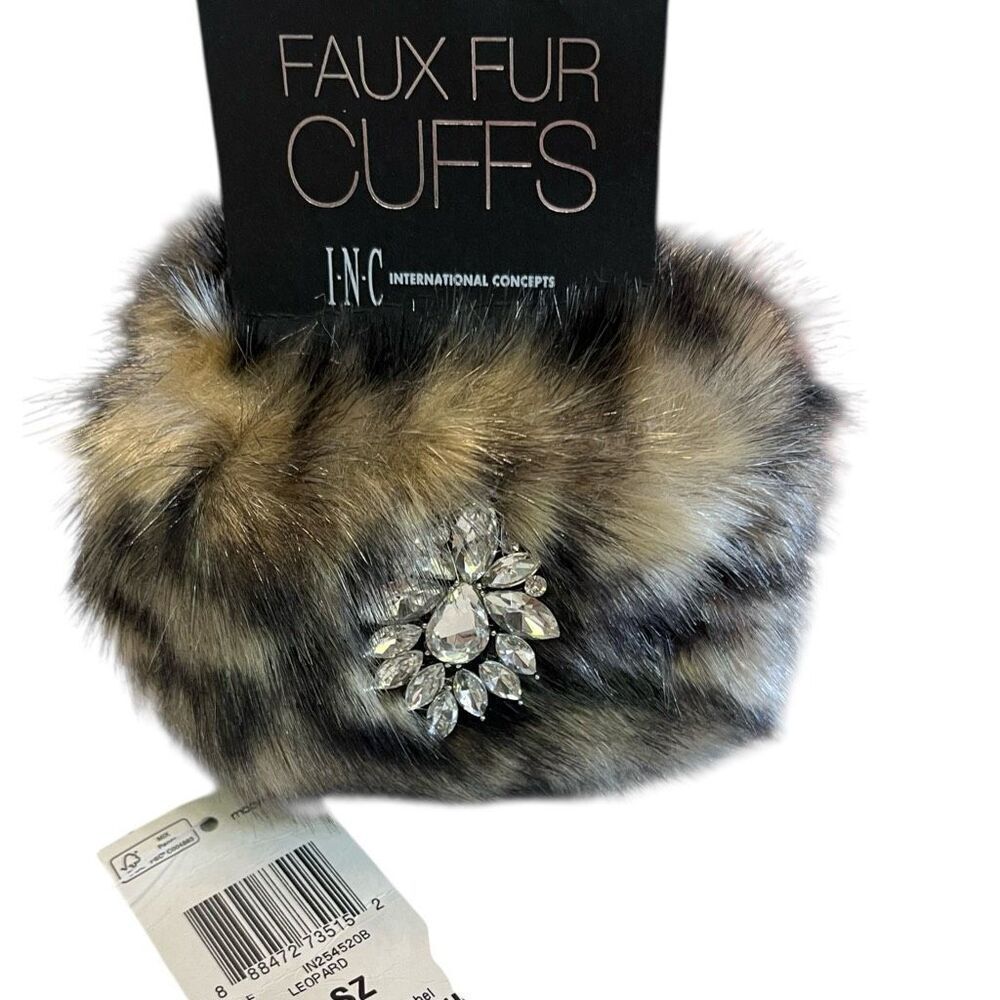 INC Leopard Print Removable Cuffs For‎ Long Sleeves